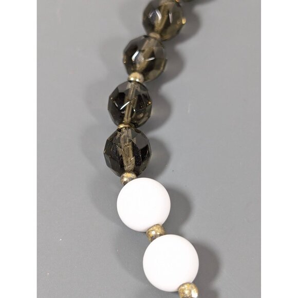 Boho Pink Agate Smokey Faceted Glass Chunky Statement Necklace 25" - Picture 7 of 12